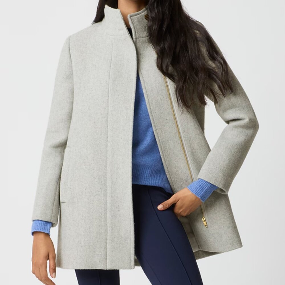 J. Crew Light Gray Women's Pea Coat